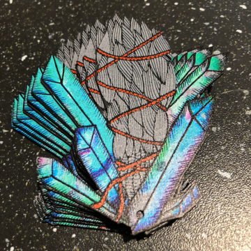 Laser Cut Printed Paper Earrings
