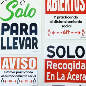 COVID-19 Sign and Mask Pop-up